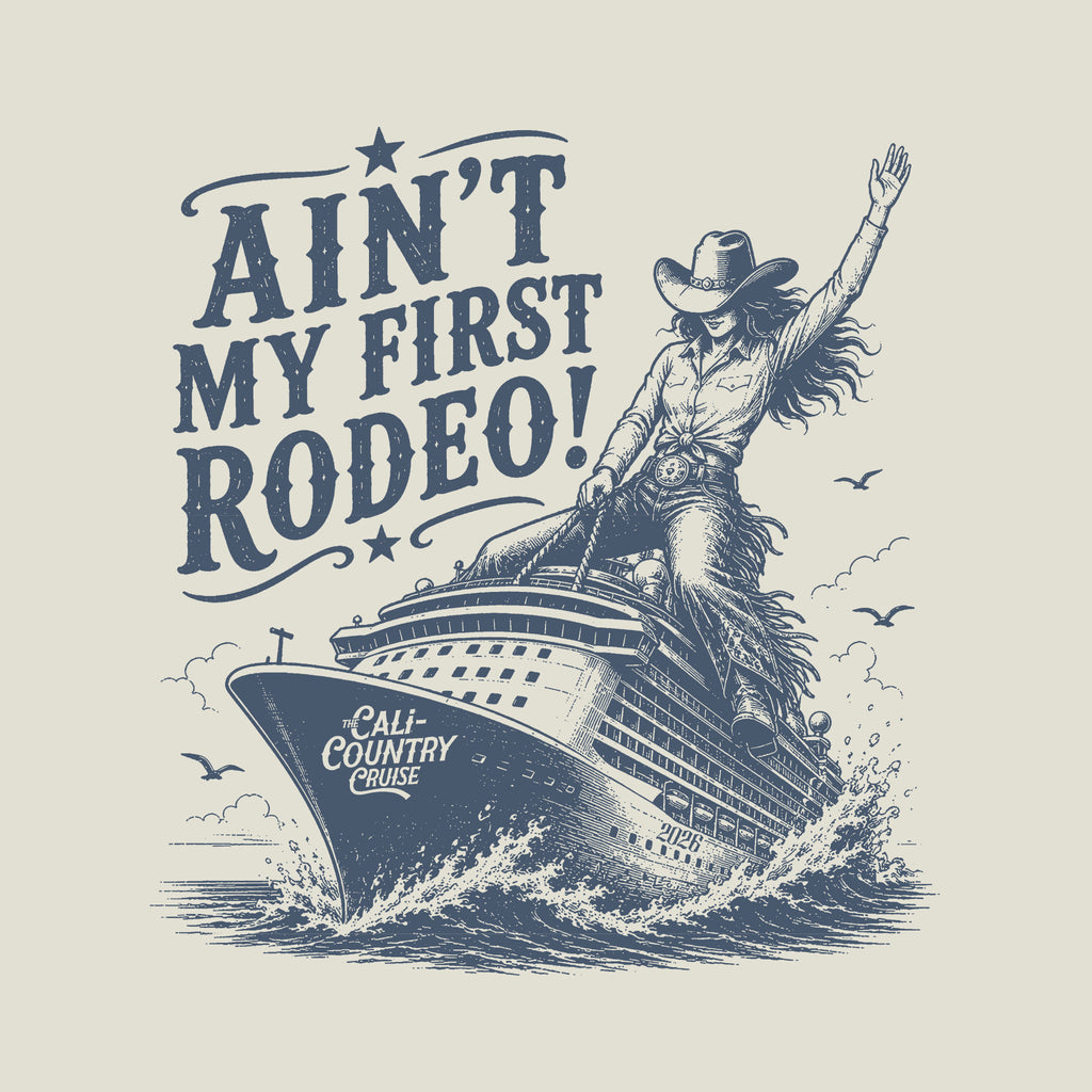 Cali Country-Ain't My First Rodeo Women's Crop Top Vintage White