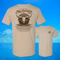 Cali Country-Cowboy Skull T-Shirt-Tan /Brown Print Unisex