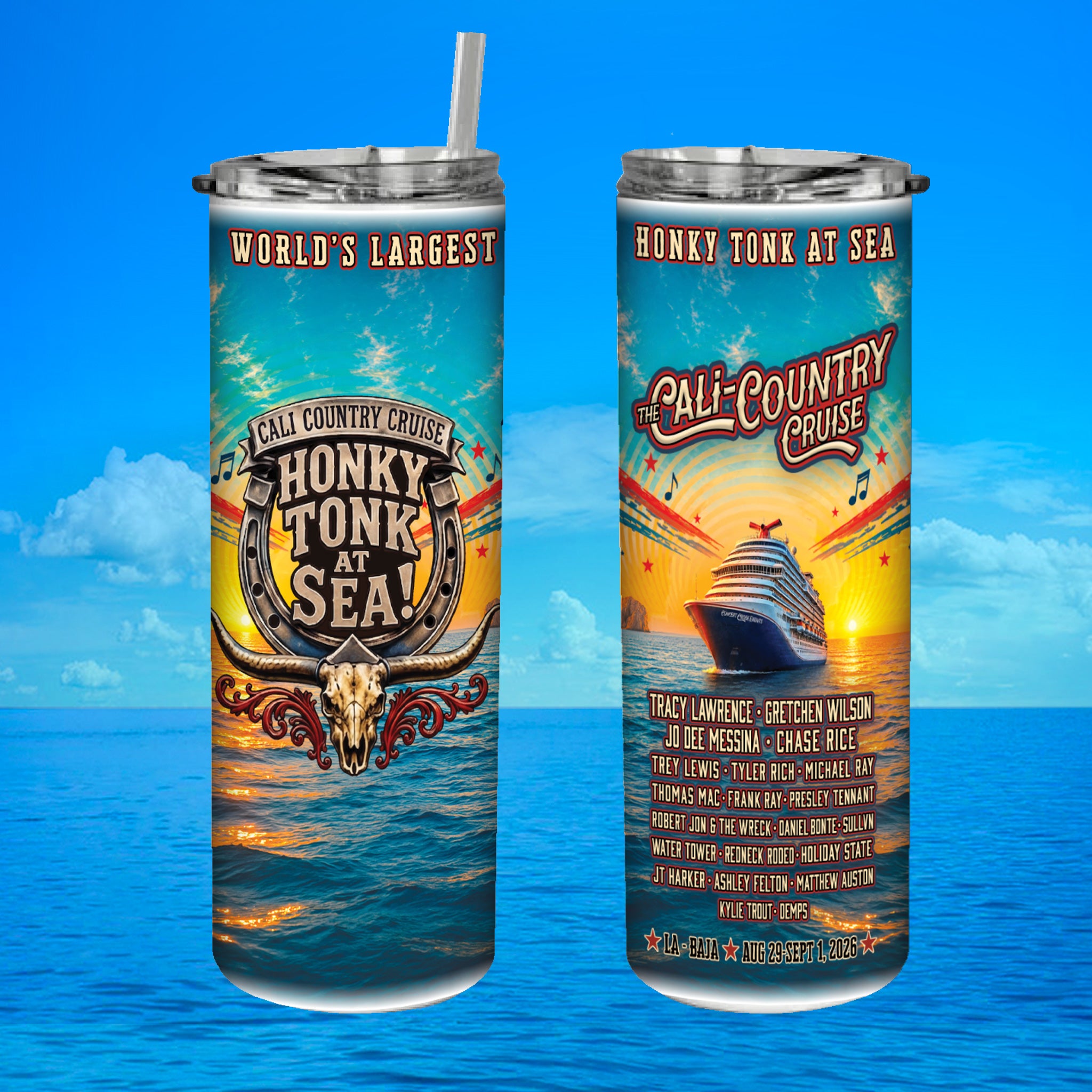 Cali Country-Honky Tonk at Sea 20oz Tumbler